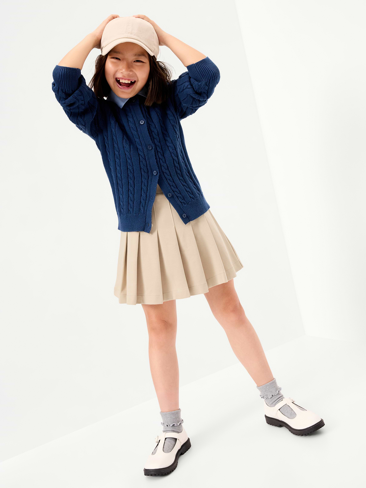 Image number 3 showing, School Uniform Ponte-Knit Pleated Skort for Girls