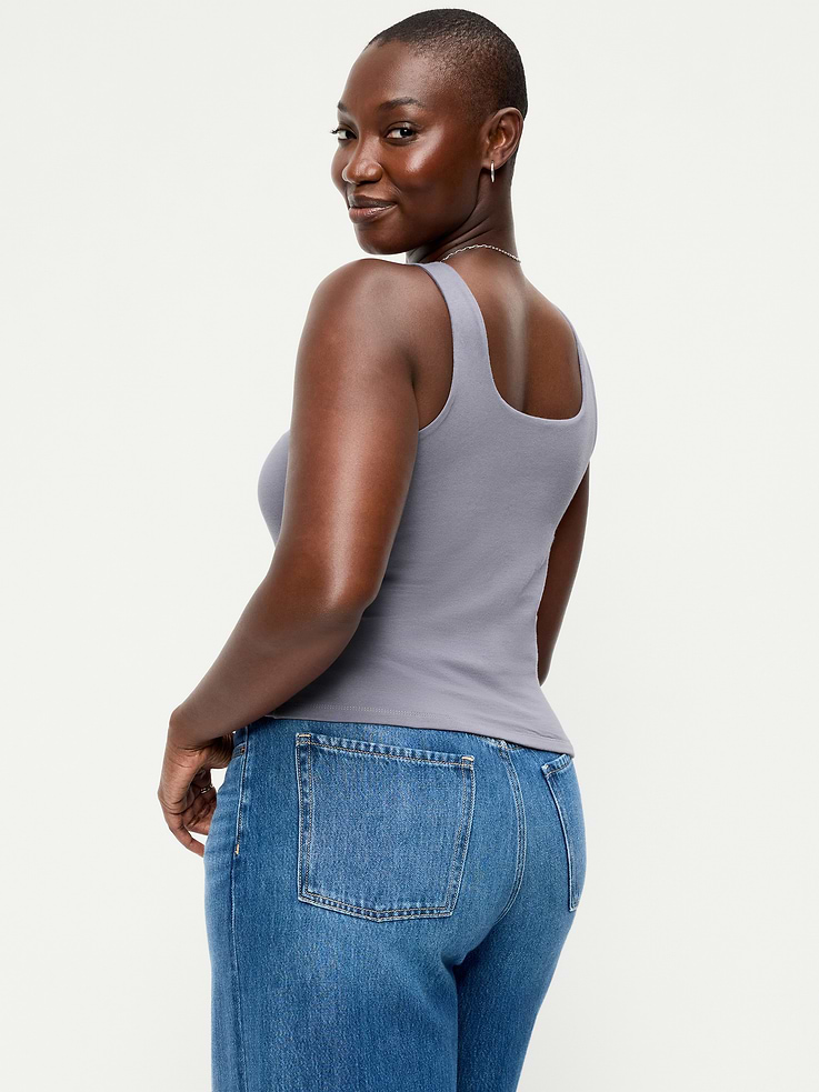 Image number 6 showing, Hug Double-Layer Scoop-Neck Tank Top