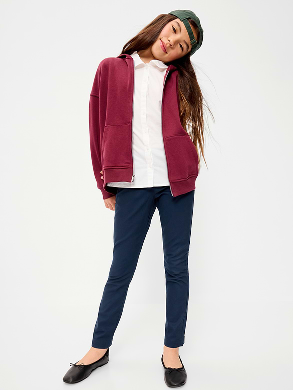 Pantalon d’uniforme à coupe ajustée pour fille