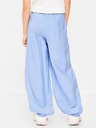 Image number 2 showing, High-Waisted Crinkled Harem Pants for Girls