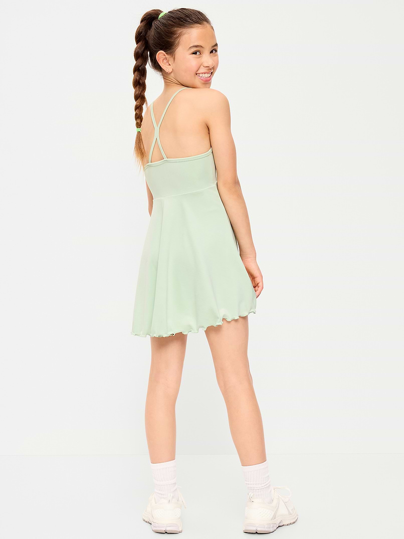 green athletic dress with white trim Old Navy Kids' Studiosmooth Sleeveless - boutique resort wear
