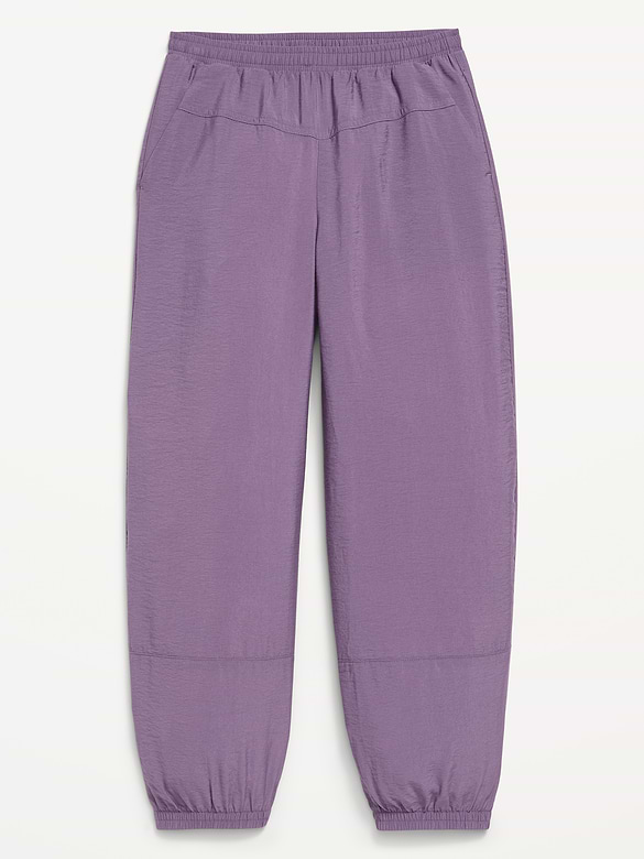 High-Waisted Crinkled Harem Pants for Girls
