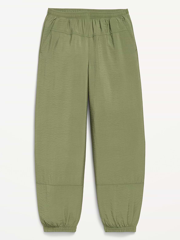 High-Waisted Crinkled Harem Pants for Girls
