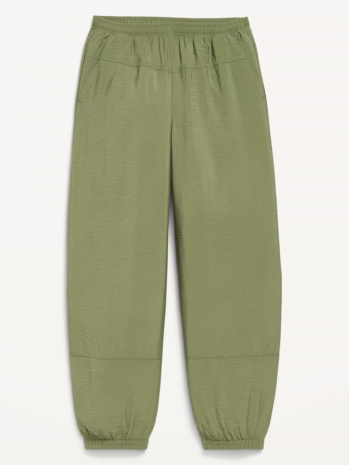 Image number 1 showing, High-Waisted Crinkled Harem Pants for Girls