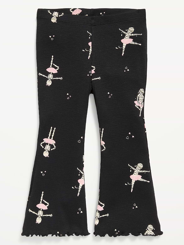 Ribbed Flared Leggings for Toddler Girls