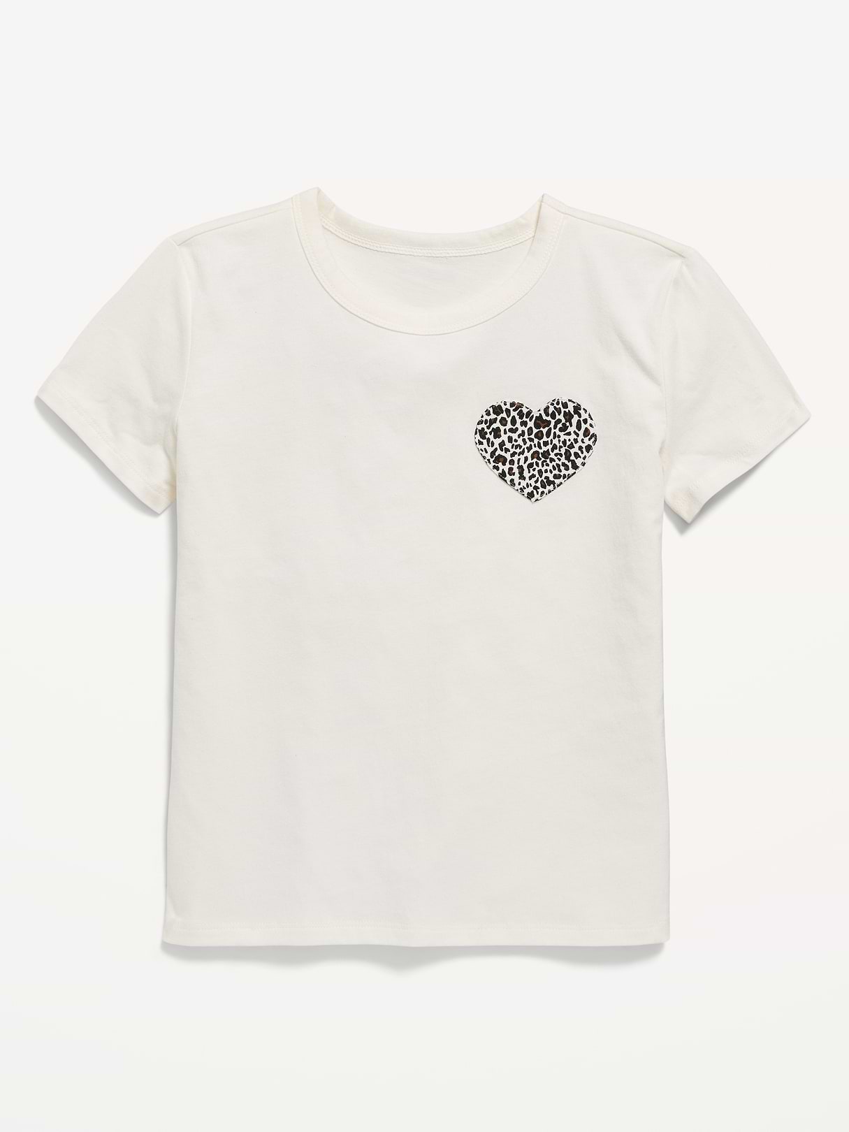 Softest Short-Sleeve Heart-Pocket T-Shirt for Girls | Old Navy