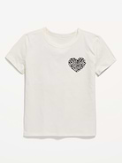 Image number 1 showing, Softest Short-Sleeve Heart-Pocket T-Shirt for Girls