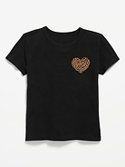 Image number 1 showing, Softest Short-Sleeve Heart-Pocket T-Shirt for Girls