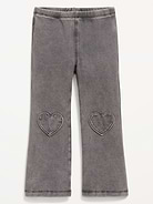 Image number 1 showing, Faux-Denim Flared Leggings for Toddler Girls