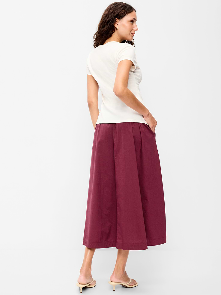 Image number 3 showing, Poplin Midi Skirt