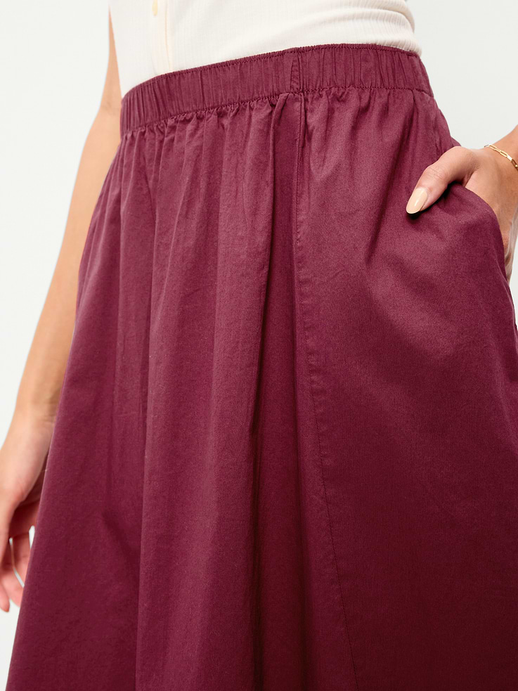 Image number 4 showing, Poplin Midi Skirt