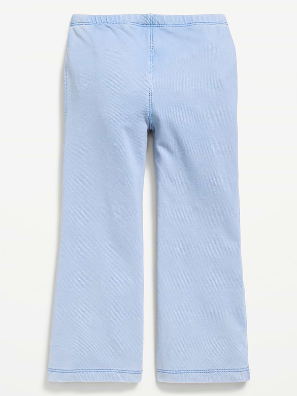 Faux-Denim Flared Leggings for Toddler Girls