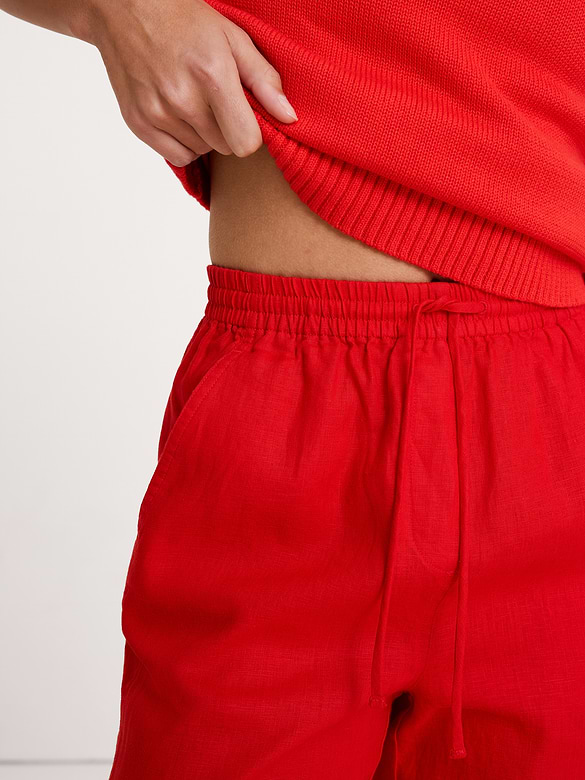 The Getaway Straight-Leg Pull-On Pant in Linen