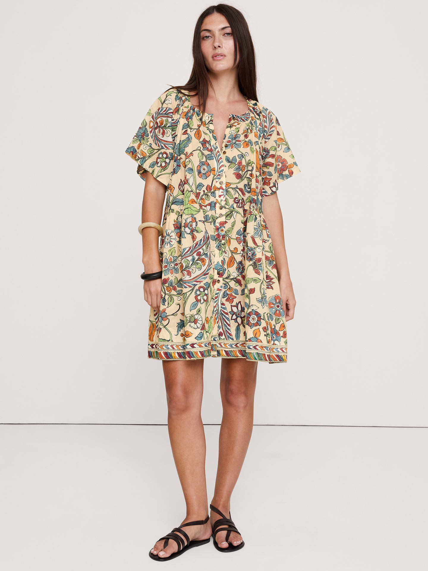 Image number 1 showing, Button-Up Mini Dress