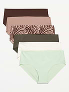 Image number 1 showing, Low-Rise No-Show Hipster Underwear 6-Pack