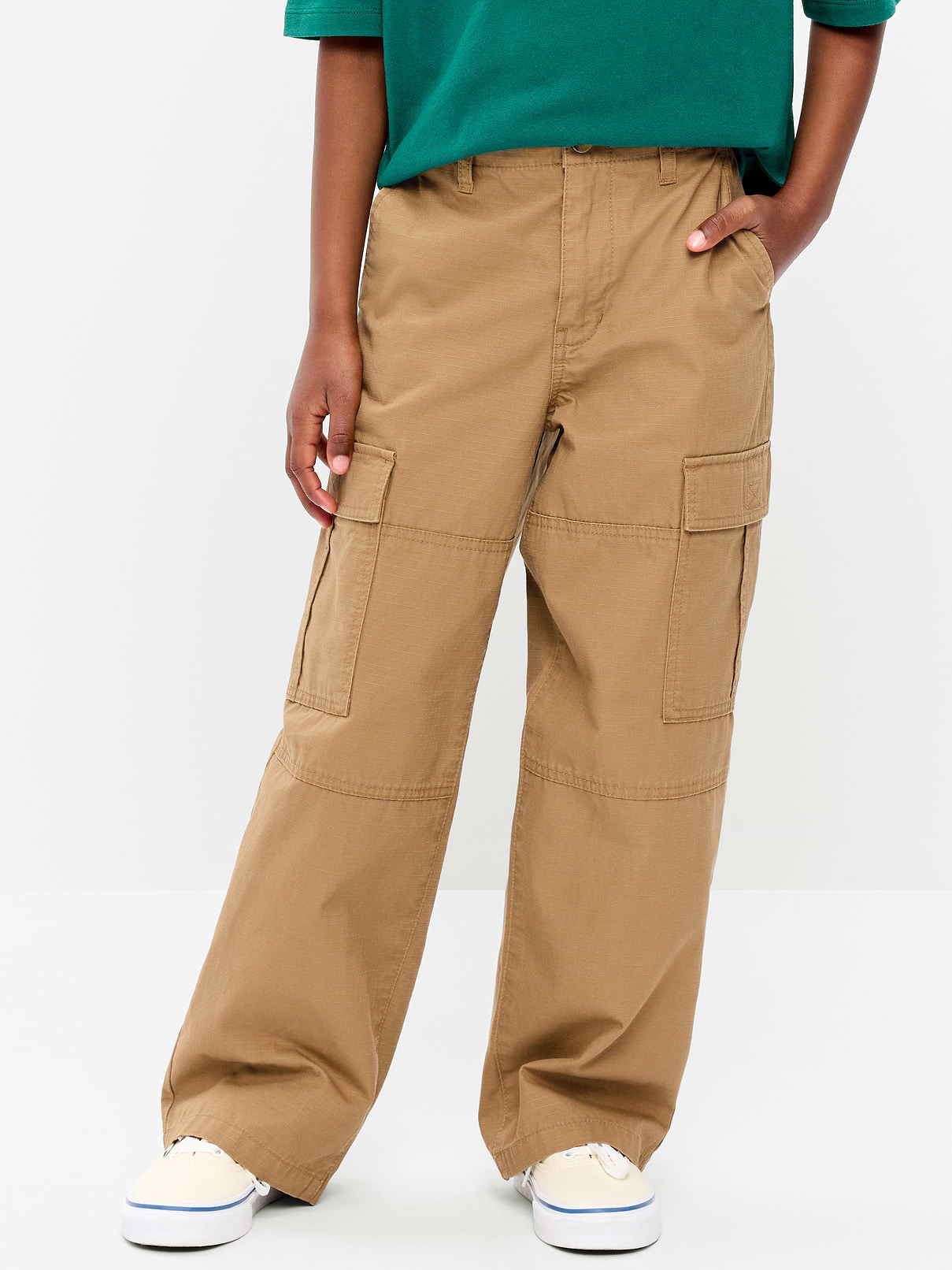 Image number 1 showing, Baggy Cargo Ripstop Pants for Boys