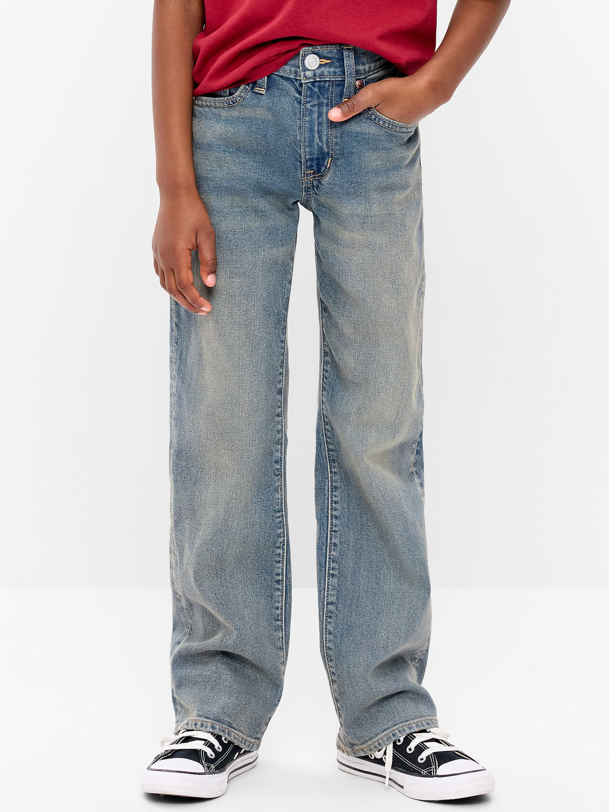 Image number 1 showing, Built-In Flex Boot-Cut Jeans for Boys