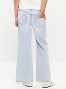 Image number 2 showing, High-Waisted Ripped Baggy Wide-Leg Jeans for Girls