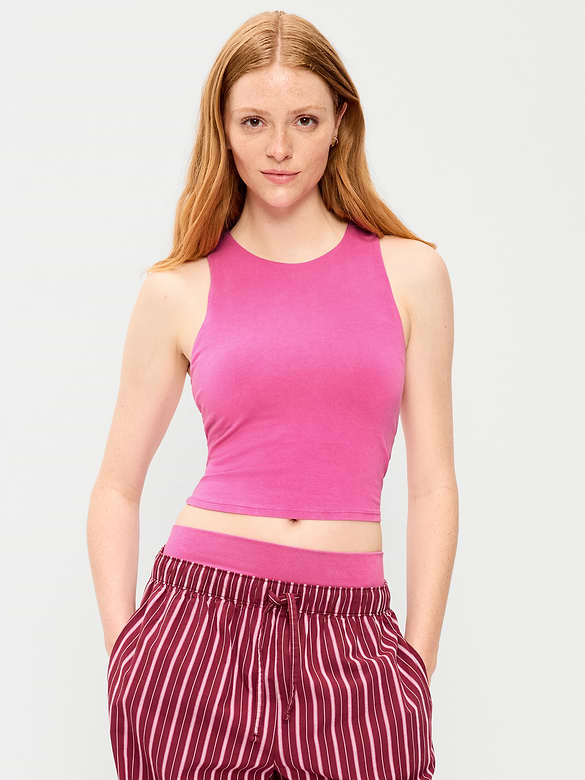 Light Support PowerChill High-Neck Racerback Sports Bra