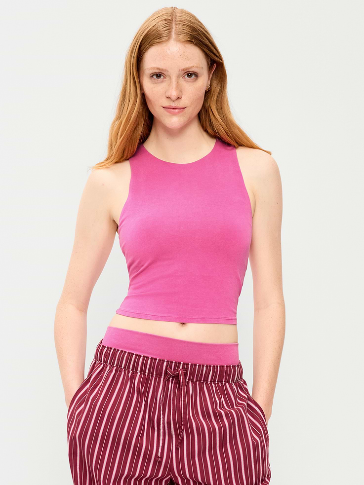 Image number 1 showing, Light Support PowerChill High-Neck Racerback Sports Bra