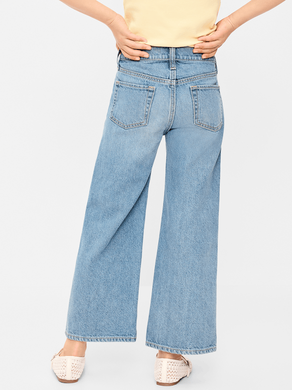 High-Waisted Baggy Wide-Leg Jeans for Girls