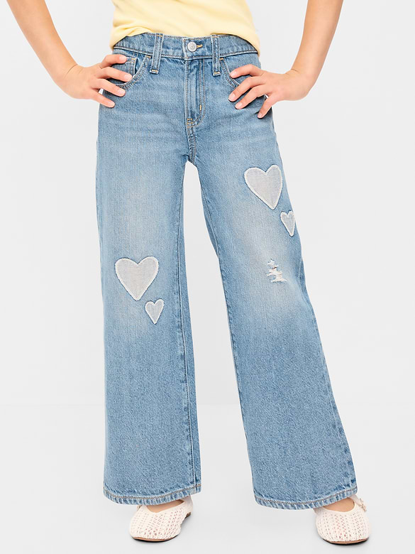 High-Waisted Baggy Wide-Leg Jeans for Girls