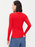 Image number 2 showing, Crew-Neck Long-Sleeve Ribbed Top