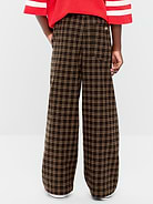 Image number 2 showing, Pull-On Baggy Plaid Flannel Pants for Boys