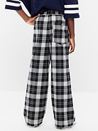 Image number 2 showing, Pull-On Baggy Plaid Flannel Pants for Boys