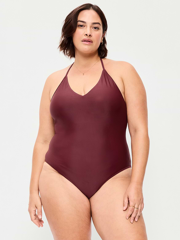 V-Neck Halter Swimsuit