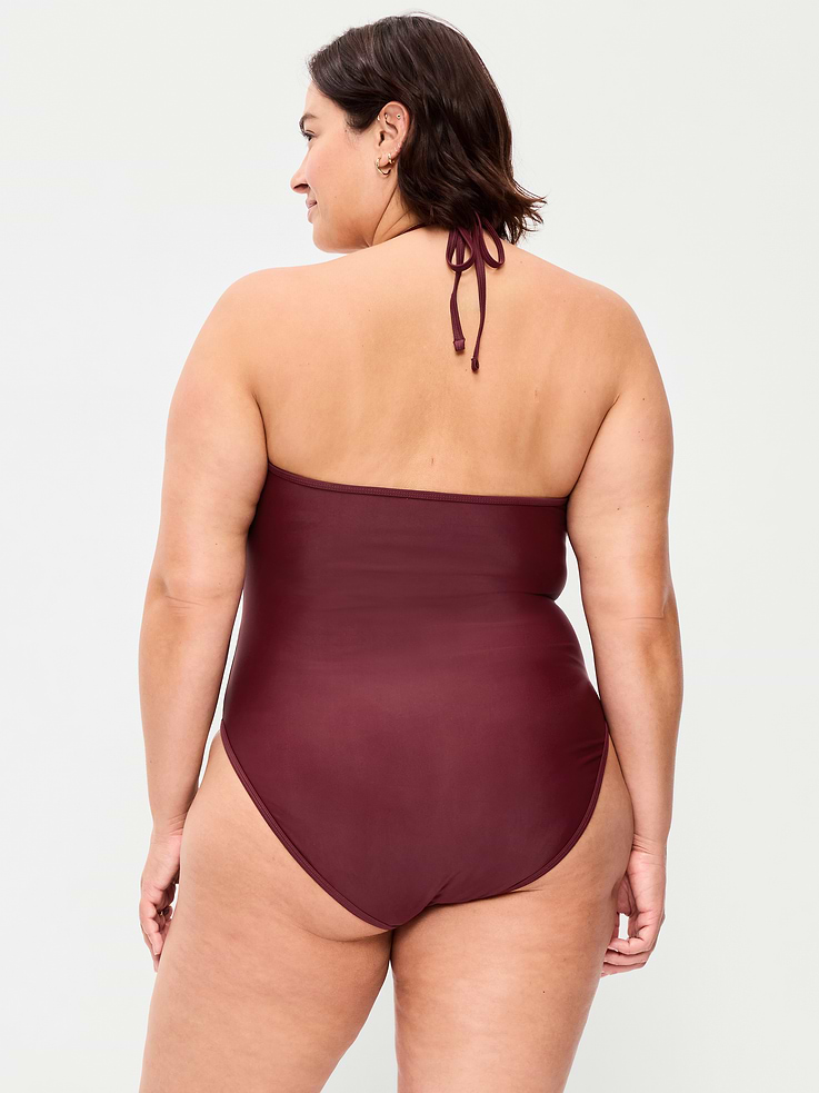 Image number 8 showing, V-Neck Halter Swimsuit