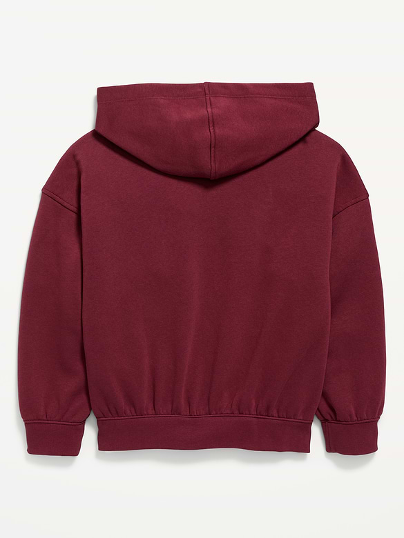 Oversized Graphic Pullover Hoodie for Girls