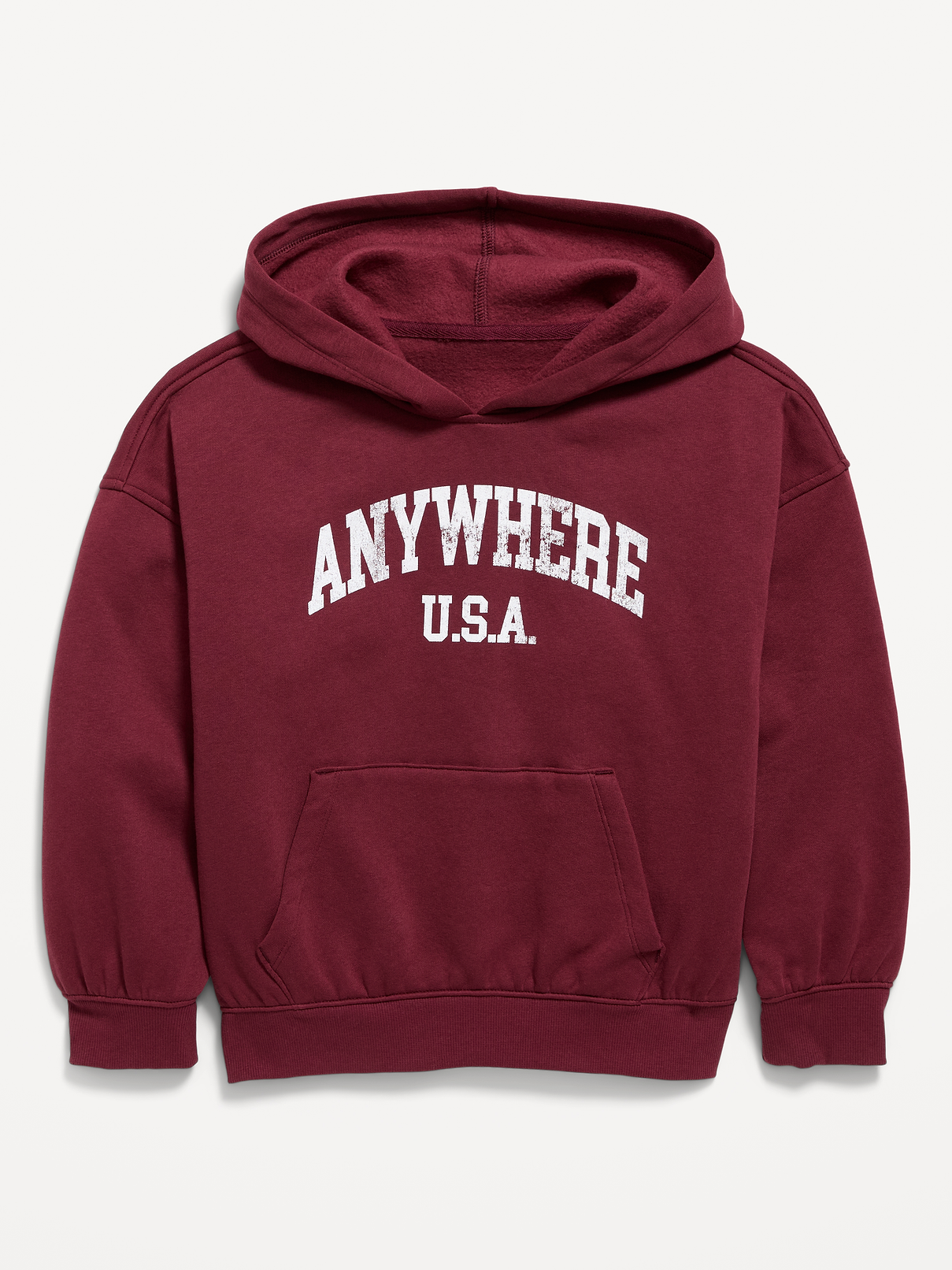 Image number 1 showing, Oversized Graphic Pullover Hoodie for Girls
