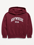 Image number 1 showing, Oversized Graphic Pullover Hoodie for Girls