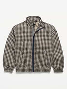 Image number 1 showing, Water-Resistant Plaid Full-Zip Windbreaker for Boys