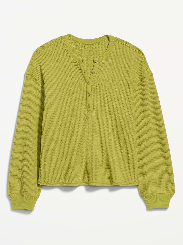 Image number 4 showing, Long-Sleeve Crew-Neck Henley T-Shirt
