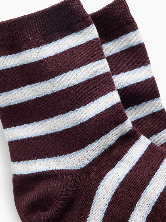 Stripe Half Crew Socks