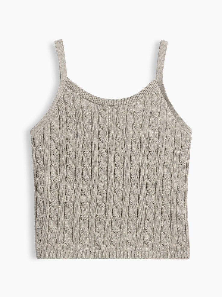 Image number 2 showing, Kids 100% Cotton Cable-Knit Sweater Cami