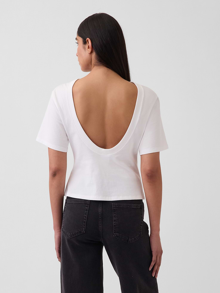 Image number 3 showing, GapStudio Scoop-Back Pocket T-Shirt