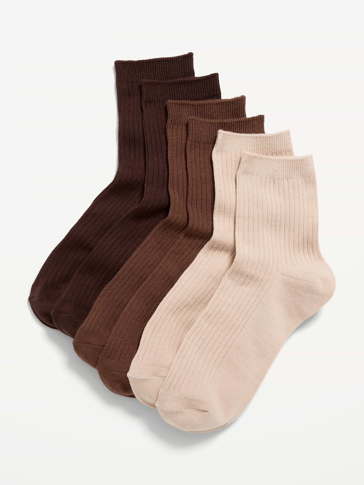 Image number 1 showing, Novelty Quarter Crew Socks 3-Pack for Women