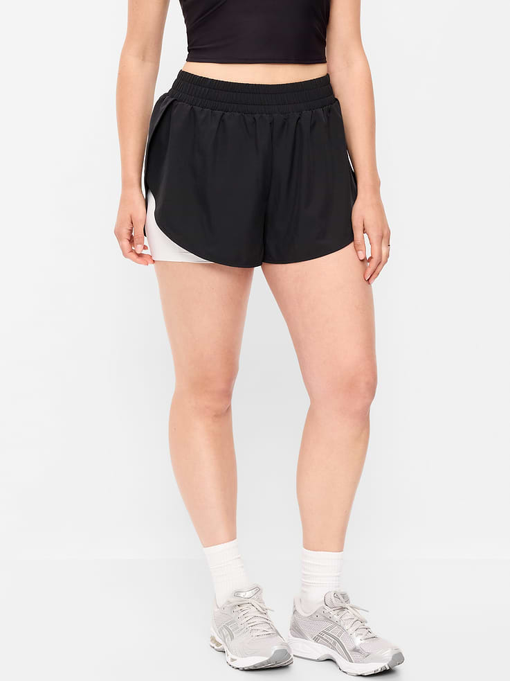 Image number 4 showing, High-Waisted StretchTech 2-In-1 Run Shorts