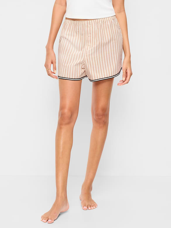Short de pyjama boxeur classique en popeline