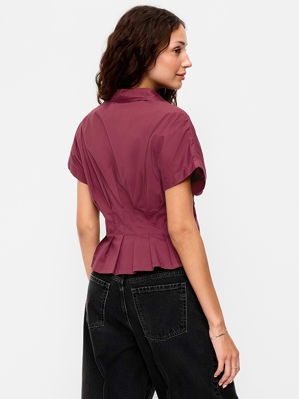 Slim-Waisted Button-Down Shirt