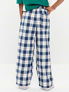 Image number 2 showing, Pull-On Baggy Plaid Flannel Pants for Boys