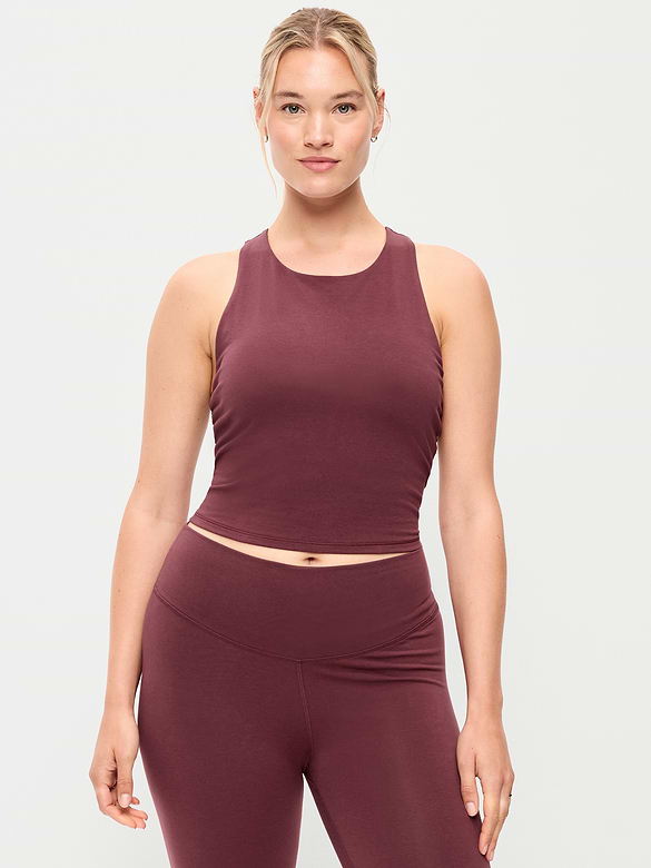 Light Support PowerChill High-Neck Racerback Sports Bra