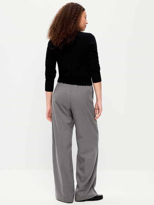 High-Waisted Wide-Leg Trouser