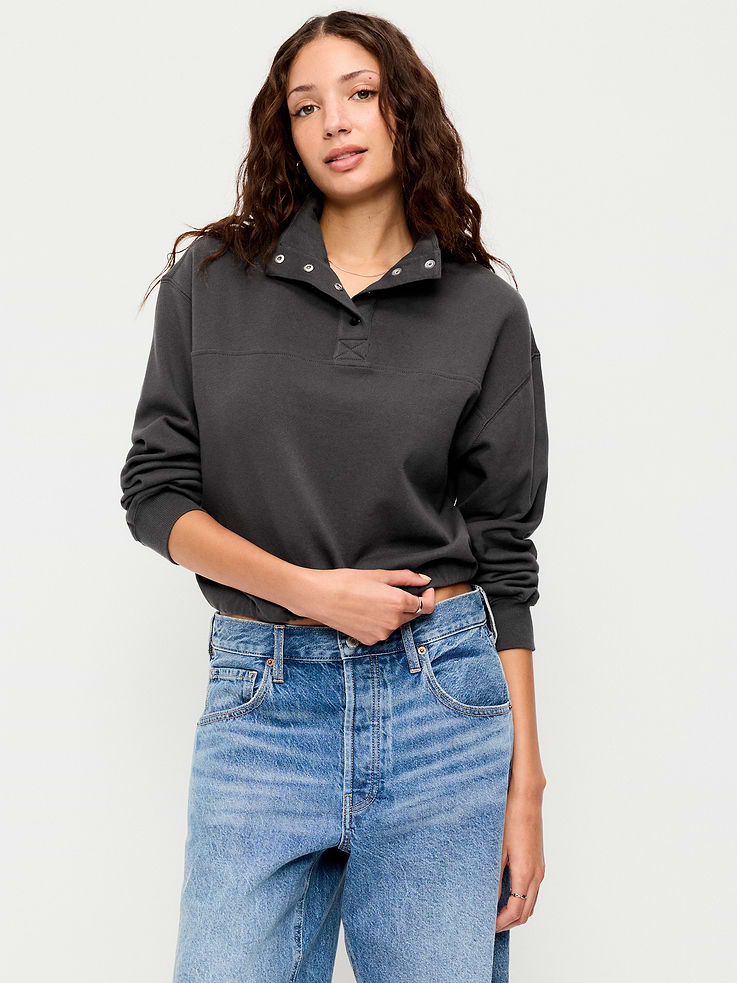 Image number 1 showing, SoComfy Funnel-Neck Sweatshirt