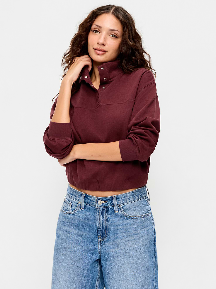 Image number 1 showing, SoComfy Funnel-Neck Sweatshirt