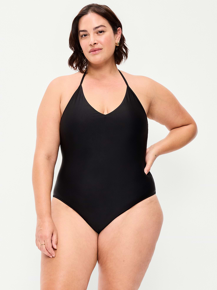 Image number 7 showing, V-Neck Halter Swimsuit