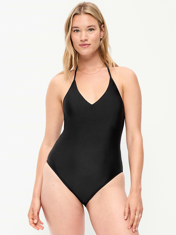 V-Neck Halter Swimsuit